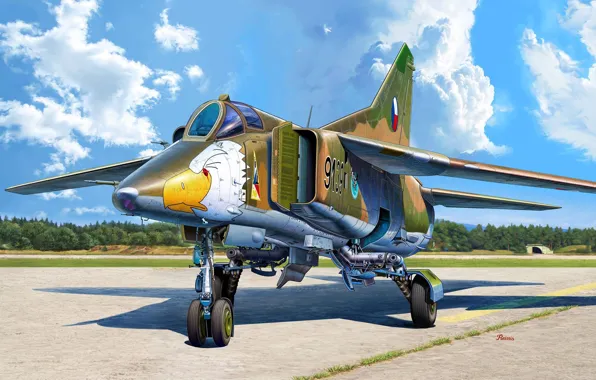 Картинка СССР, истребитель-бомбардировщик, многоцелевой истребитель, Michal Reinis, Чехословакия, МиГ-23БН