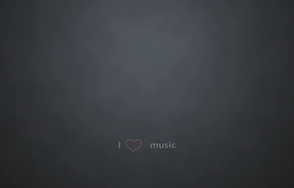 Надпись, сердце, минимализм, minimalism, heart, i love music, 2560x1600, lettering