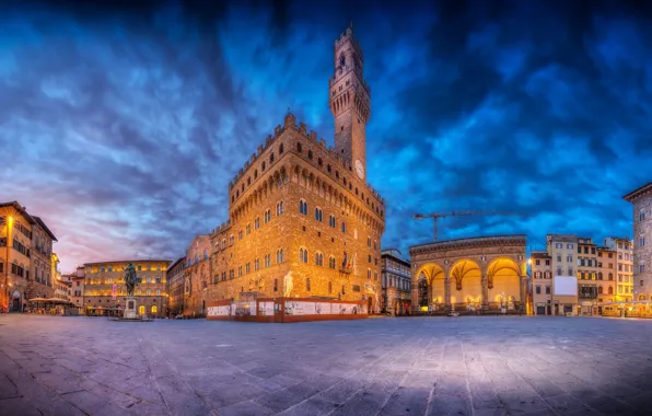 Sunrise, Florence, Piazza della Signoria