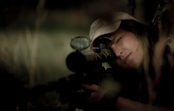 Картинка шляпа, снайпер, прицел, винтовка, Alissia Loop