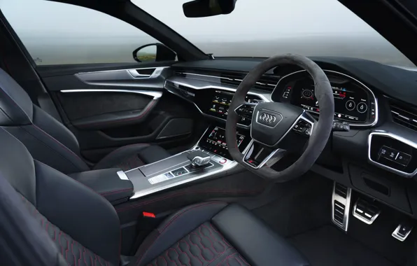 Audi, интерьер, универсал, RS 6, 2020, 2019, V8 Twin-Turbo, RS6 Avant