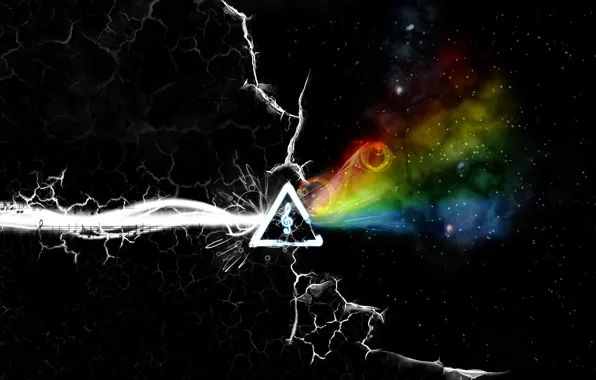 Pink Floyd, Progressive rock, the dark side of the moon, the album cover, a prism