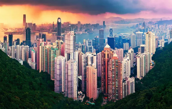Картинка город, China, Гонконг, Китай, Азия, Hong Kong, КНР