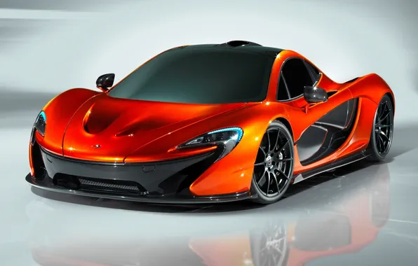 Картинка Concept, оранжевый, фон, McLaren, концепт, суперкар, передок, МакЛарен
