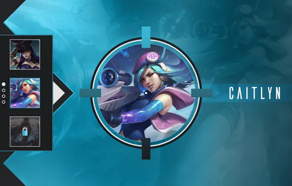 Девушка, фон, Caitlyn, League Of Legends