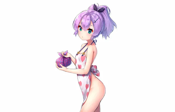Girl, sexy, cleavage, green eyes, boobs, anime, beautiful, short hair