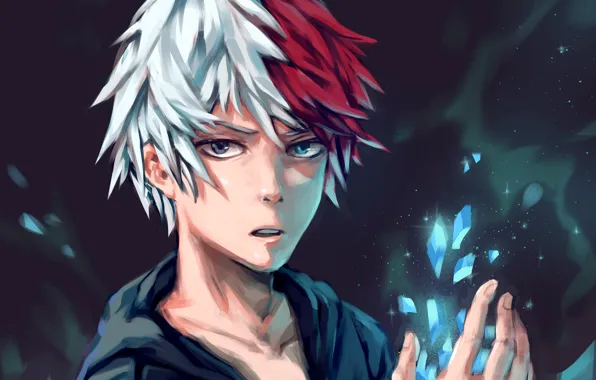 Лёд, парень, My Hero Academia, Boku No Hero Academia, Тодороки Шото, Моя Геройская Академия