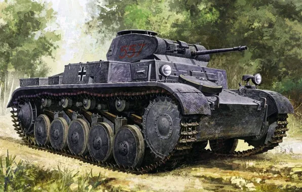 Картинка рисунок, арт, PzKpfw I, Panzerkampfwagen I, германский лёгкий танк