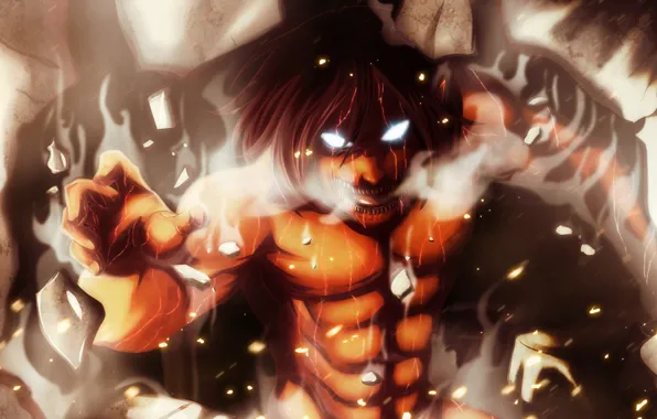 Anime, art, титан, shingeki no kyojin, Attack on Titan, Eren Yeager
