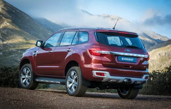 Картинка облака, горы, Ford, Everest, Limited, 4WD, 2015