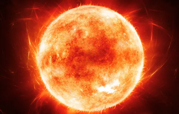 Картинка солнце, свет, радиация, температура, излучение, протуберанцы, коронарные выбросы
