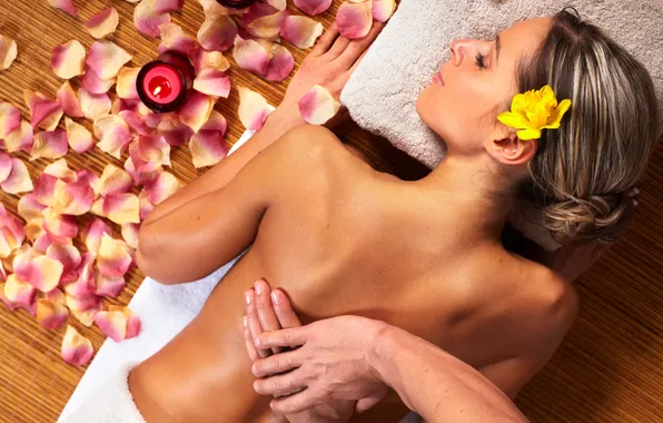 Flowers, massage, relaxation
