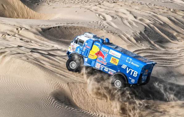 Песок, Грузовик, Гонка, Мастер, Россия, Red Bull, Kamaz, Rally