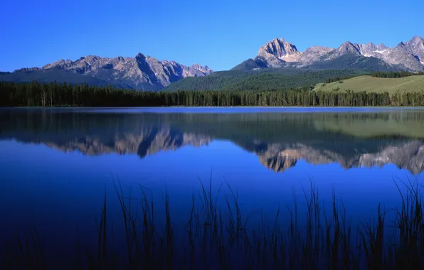 Картинка синий, природа, озеро, гора, nature
