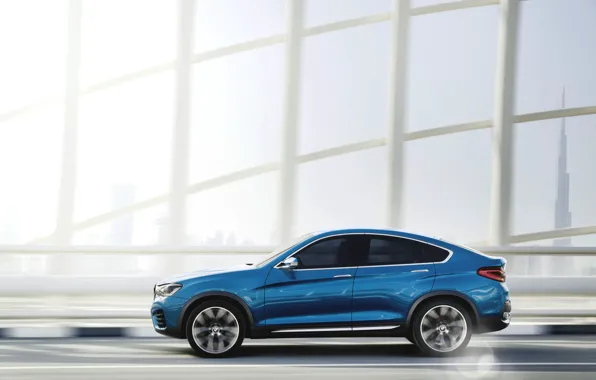 Картинка Concept, Авто, Синий, Город, BMW, Машина, Бумер, БМВ