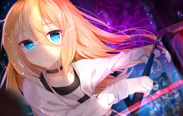 Взгляд, девушка, аниме, арт, Ангел кровопролития, Satsuriku no Tenshi