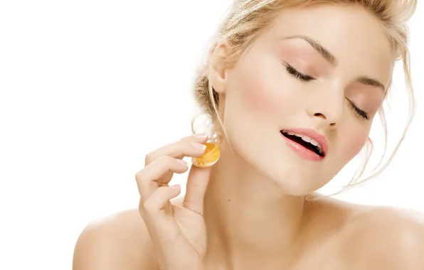 Девушка, духи, флакон, perfume, парфюм, aroma, blackday