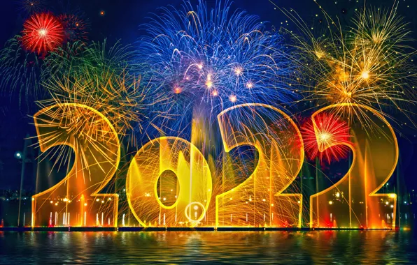 Картинка Салют, Новый год, Фейерверк, Бенгальские Огни, 2022, Первый День Нового Года