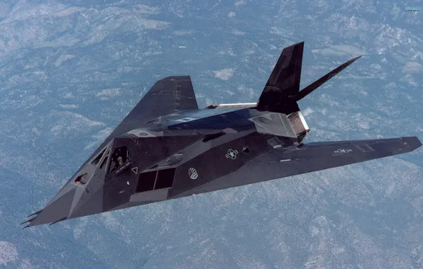 Картинка Фото, Полет, Высота, Lockheed, Самолёт, Тактический, F-117, Ударный