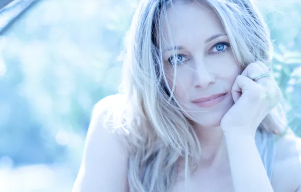 Картинка взгляд, девушка, лицо, волосы, красотка