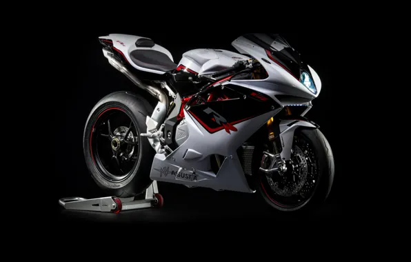 Байк, черный фон, bike, black background, экстерьер, MV Agusta F4 RR, exterior