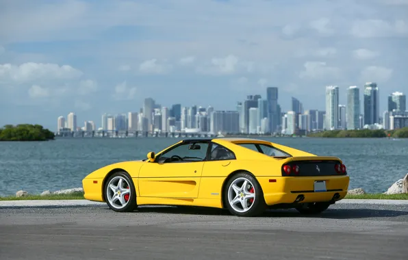 Картинка Ferrari, F355, rear view, Ferrari 355 F1 GTS