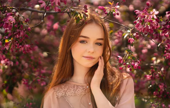 Длинные волосы, eyes, smile, pretty, lips, Olga Boyko