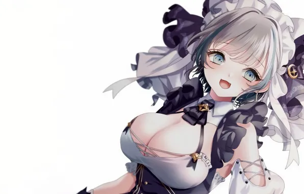 Girl, sexy, cleavage, dress, boobs, anime, blue eyes, beautiful