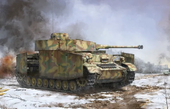 Картинка арт, танк, WW II, Pz.Kpfw.IV Ausf.G MidLate
