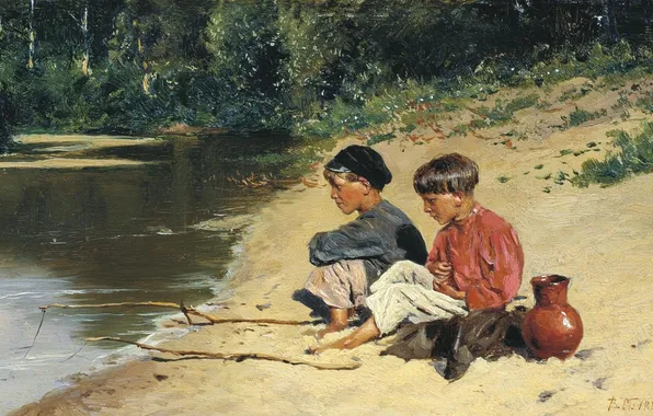 Картинка Владимир Маковский, 1846-1920, Рыбачки