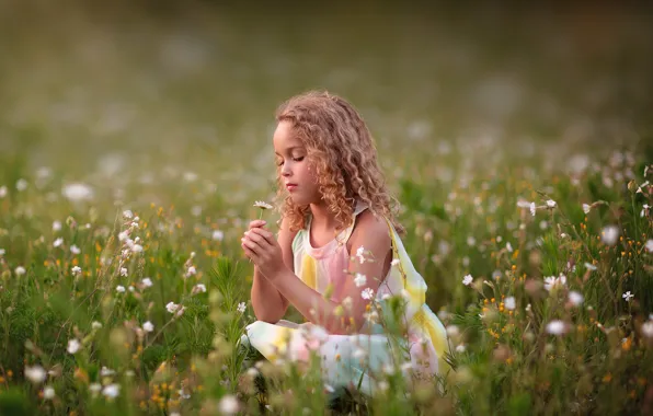 Картинка лето, природа, девочка
