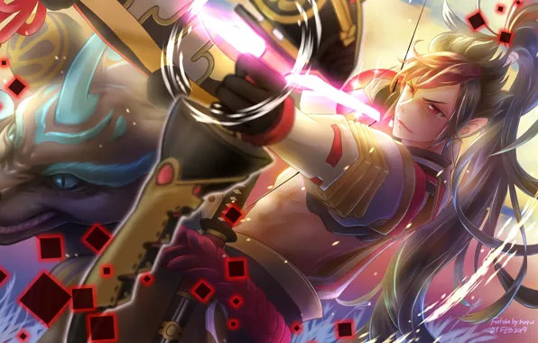 Оружие, парень, Onmyouji, Onmyouji (NetEase), Minamoto no Hiromasa
