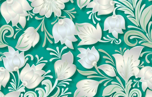 Цветы, паттерн, pattern, seamless, Floral, бесшовный