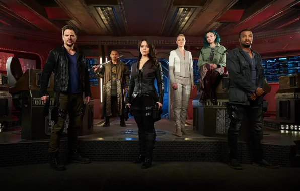 Картинка взгляд, актёры, сериал, Фильмы, Dark Matter, тёмная материя, мостик корабля