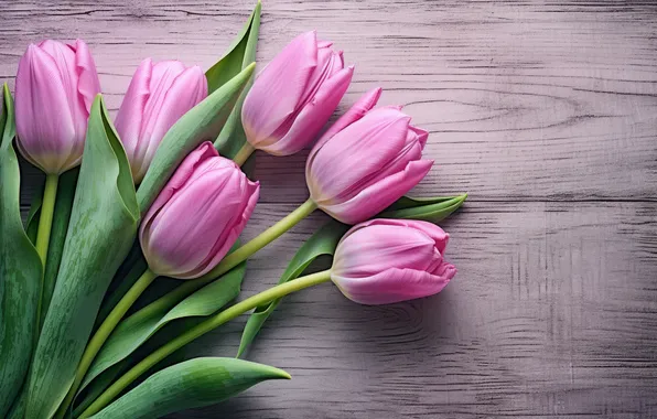 Картинка цветы, букет, тюльпаны, розовые, pink, flowers, beautiful, tulips