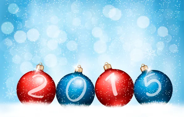 Картинка шары, Новый Год, New Year, Happy, 2015