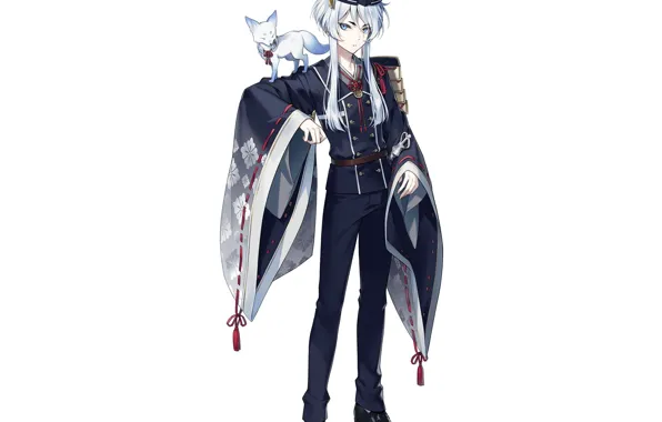 Парень, лисёнок, Touken Ranbu, Танец Мечей