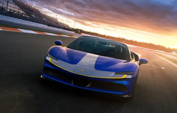 Ferrari, суперкар, феррари, трек, Spider, 2021, SF90