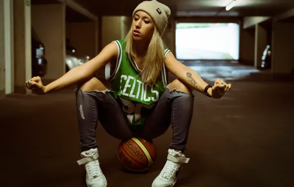 Девушка, мяч, баскетбол, Laura
