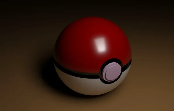 Белый, красный, фон, коричневый, pokemon, покемоны, покебол