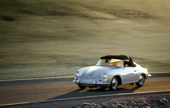 Обои Porsche, 1960, 356, front view, Porsche 356B 1600 Super Roadster ...