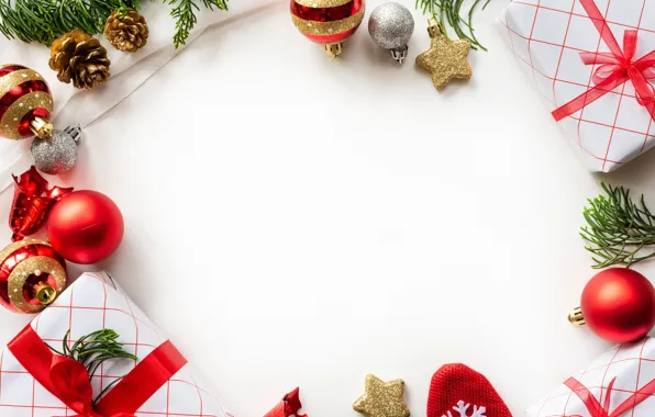 Картинка шары, Новый Год, Рождество, подарки, Christmas, balls, New Year, decoration