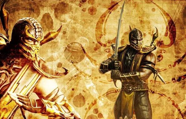 Картинка Скорпион, смертельная битва, Scorpion, mortal kombat