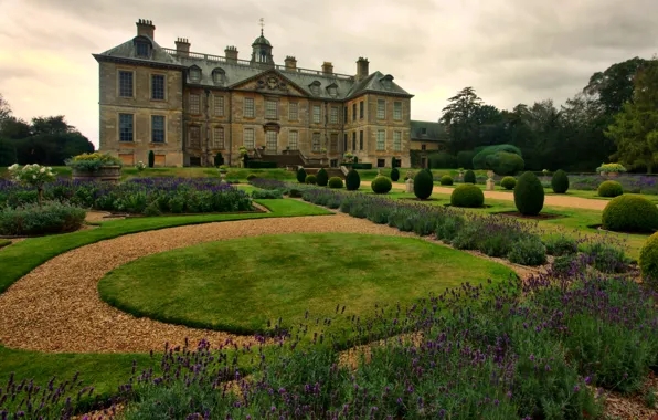Картинка сад, Lincolnshire, Англия, Belton, усадьба, дом, дворец, дизайн
