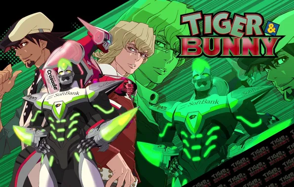 Аниме, арт, персонажи, Котецу, tiger and bunny, Барнаби