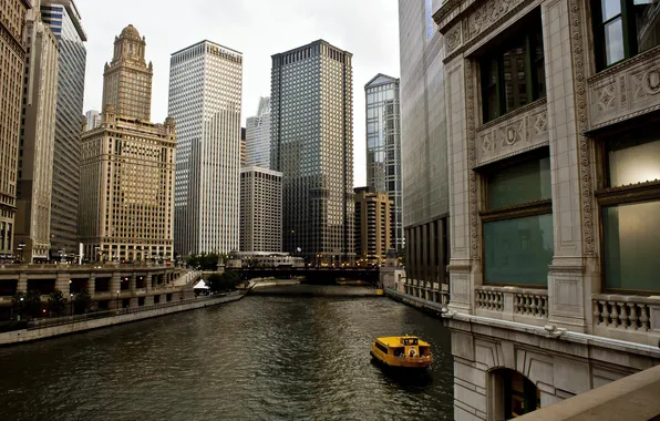 Картинка city, небоскребы, USA, америка, чикаго, Chicago, сша