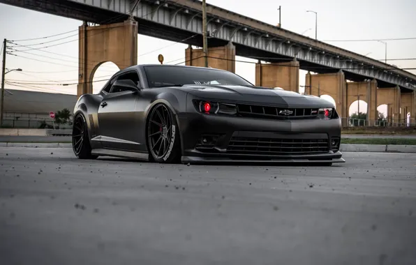 Картинка black, camaro, chevrolet, matte