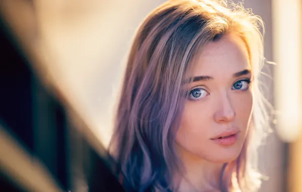 Картинка взгляд, девушка, лицо, милая