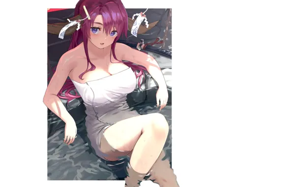 Kawaii, girl, hot, sexy, wet, anime, water, bath