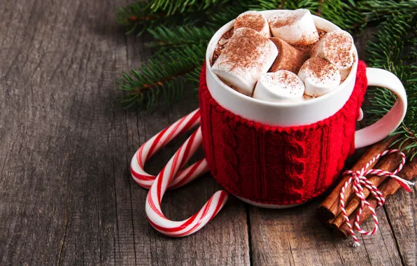 Украшения, Новый Год, Рождество, christmas, wood, cup, merry, какао